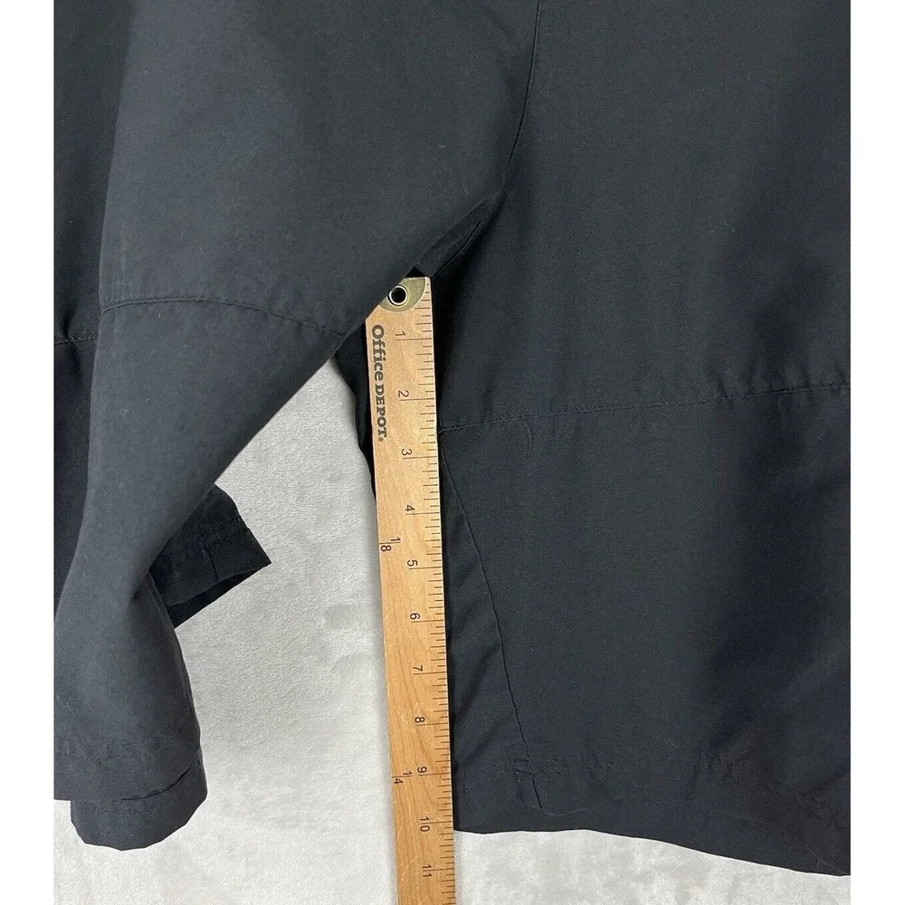 ADIDAS Men Short VTG XL Black Cargo Pocket 3 Stripe Drawstring Loose Outdoor Y2K